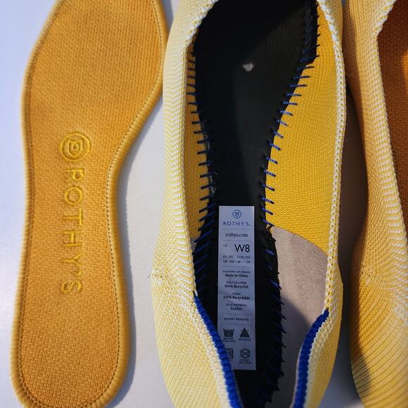 Rothy's Sunshine Yellow Points Size 8 - Picture 7 of 8